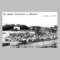 100-0003 Das durch die Russen zerstoerte Dorf Sprindlack im Jahre 1914.JPG